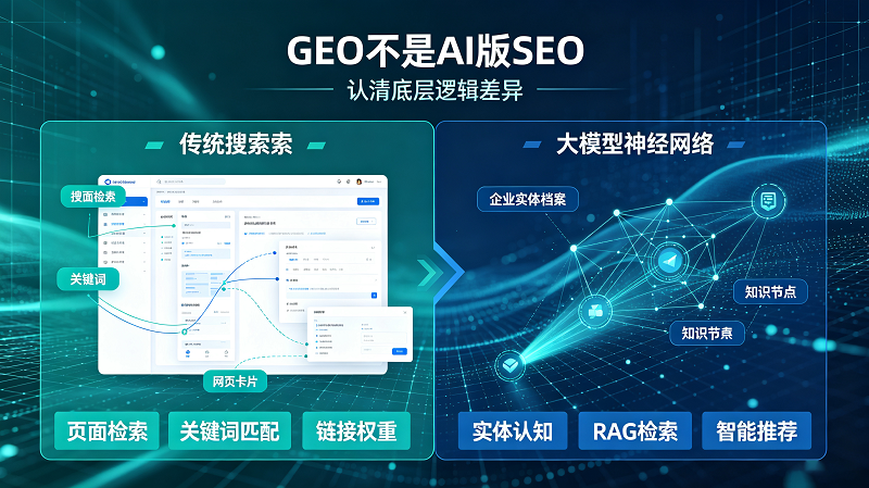 GEO 不是 AI 版 SEO：认清二者底层逻辑差异，避免企业营销走弯路